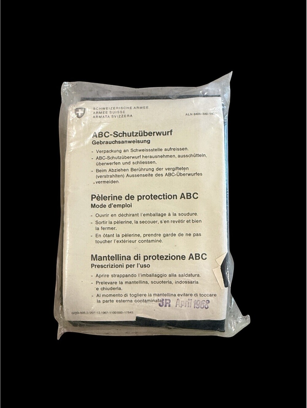 Vintage Swiss Army Protective Wrap - Never opened